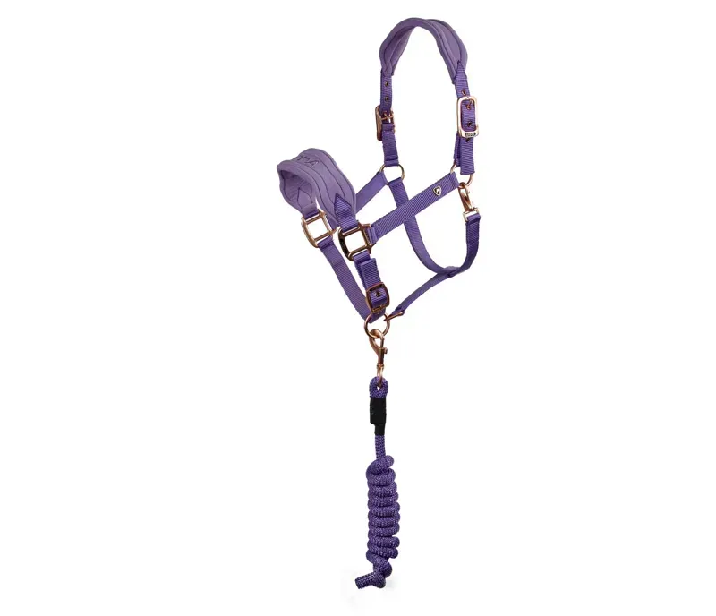 Arma Comfy Fleece Headcollar and Leadrope in Lavender
