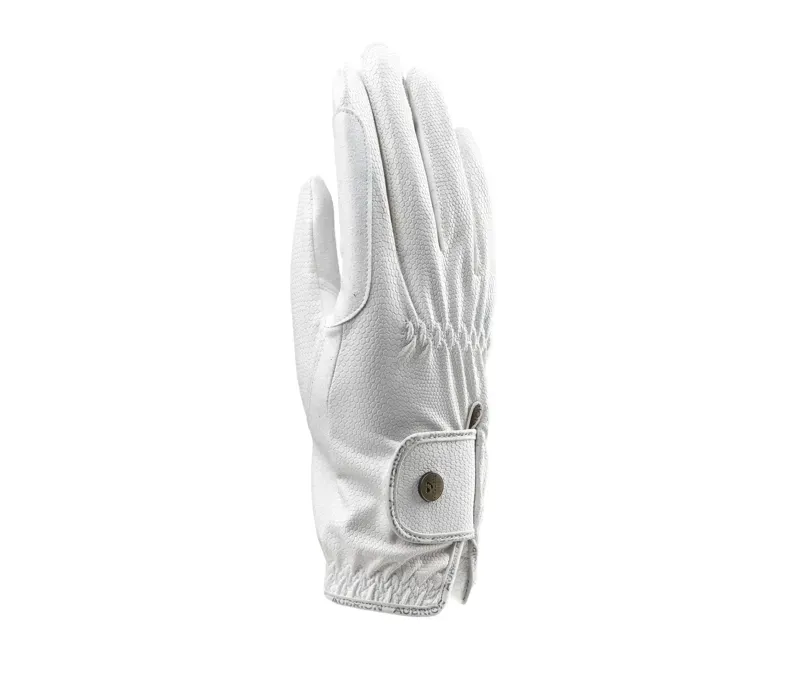 Aubrion Stadium FlexFit Riding Gloves in White