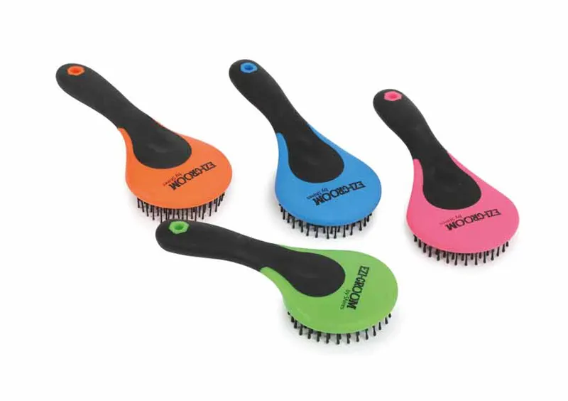 EZI-GROOM Grip Mane and Tail Brush BRIGHT BLUE one size