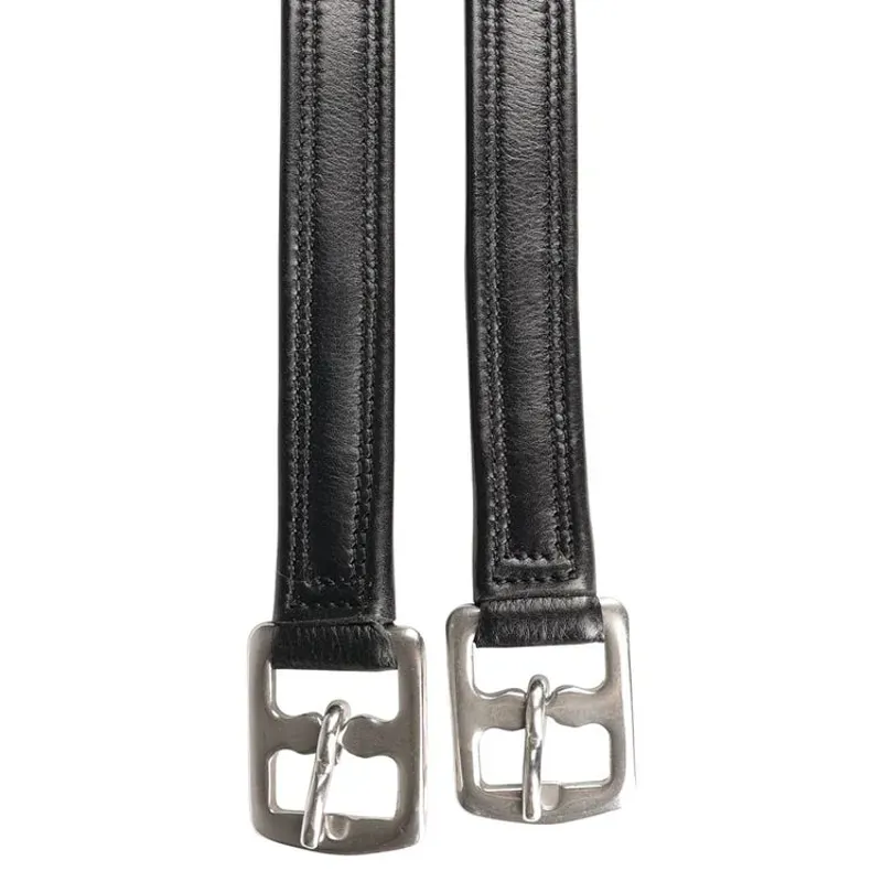 HY Stirrup Leathers Black 48 inch