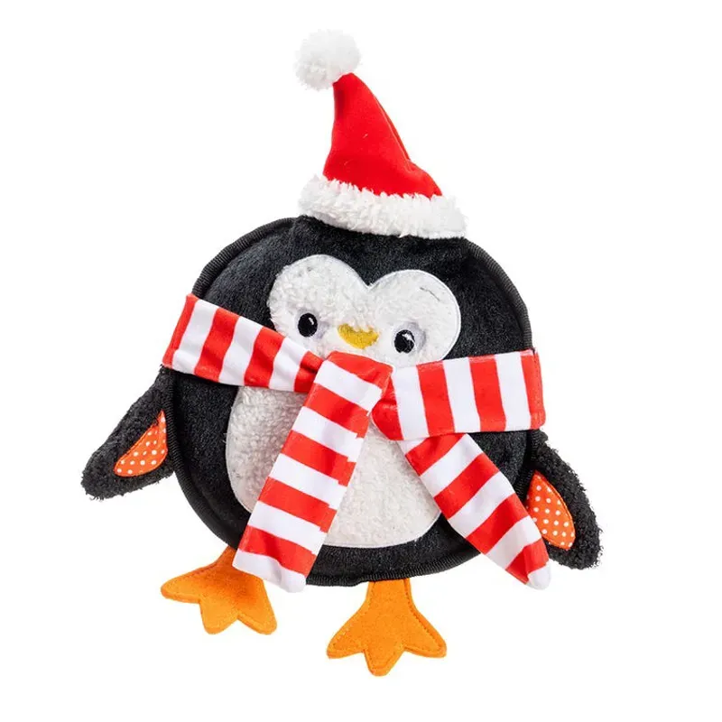 House Of Paws Squeaker Dog Toy in Round Penguin