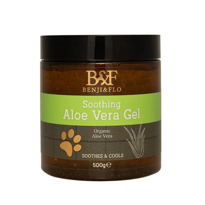 Benji and Flo 350g Soothing Aloe Vera Gel in Green