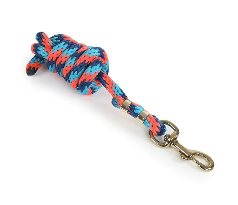 Shires 1.8 Metre Topaz Lead Rope in Orange/Navy/Turquoise