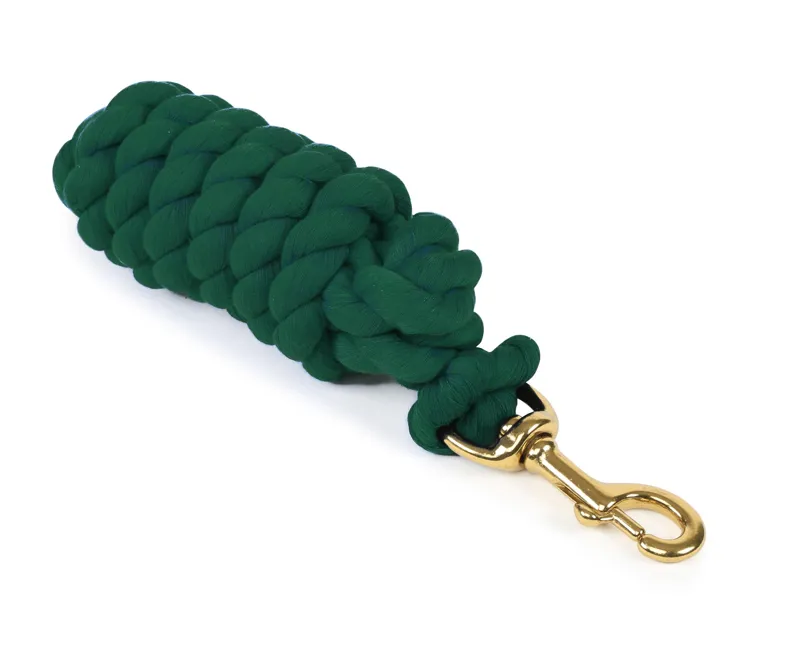 Shires Headcollar Lead Rope With Trigger Clip in Bottle Green