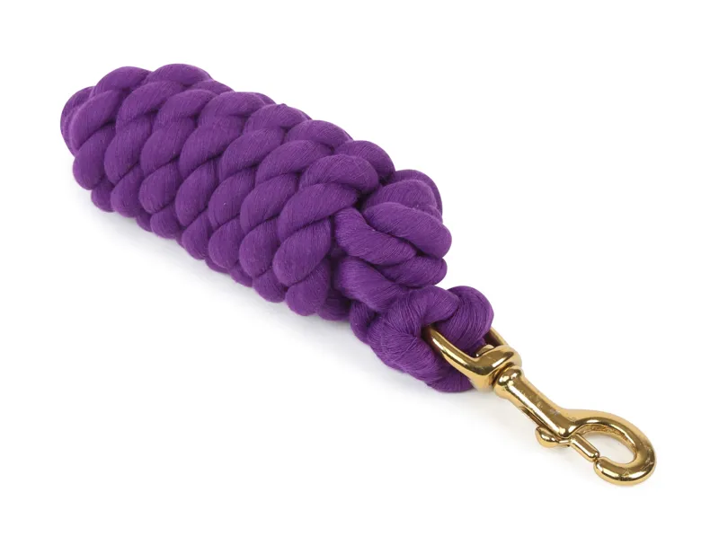 Shires Headcollar Lead Rope With Trigger Clip in Purple