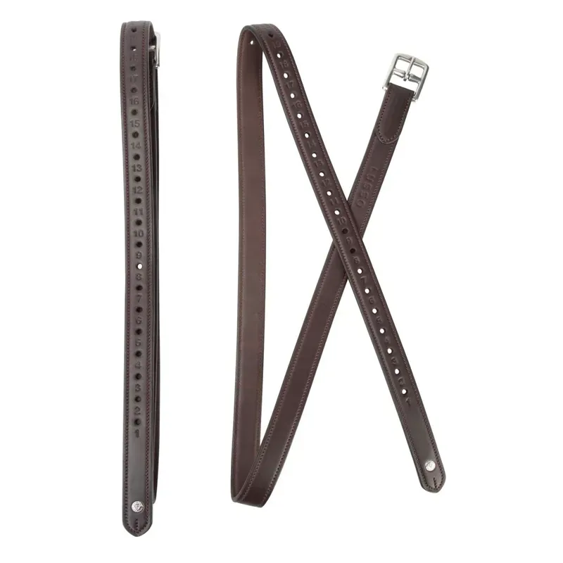 Velociti 1 x 54 Lusso Non Stretch Stirrup Leathers in Havana