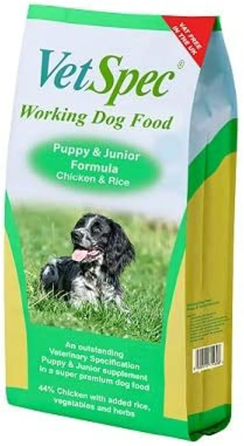 VetSpec Chicken Rice 15kg Working Dog Puppy and Junior Formula 