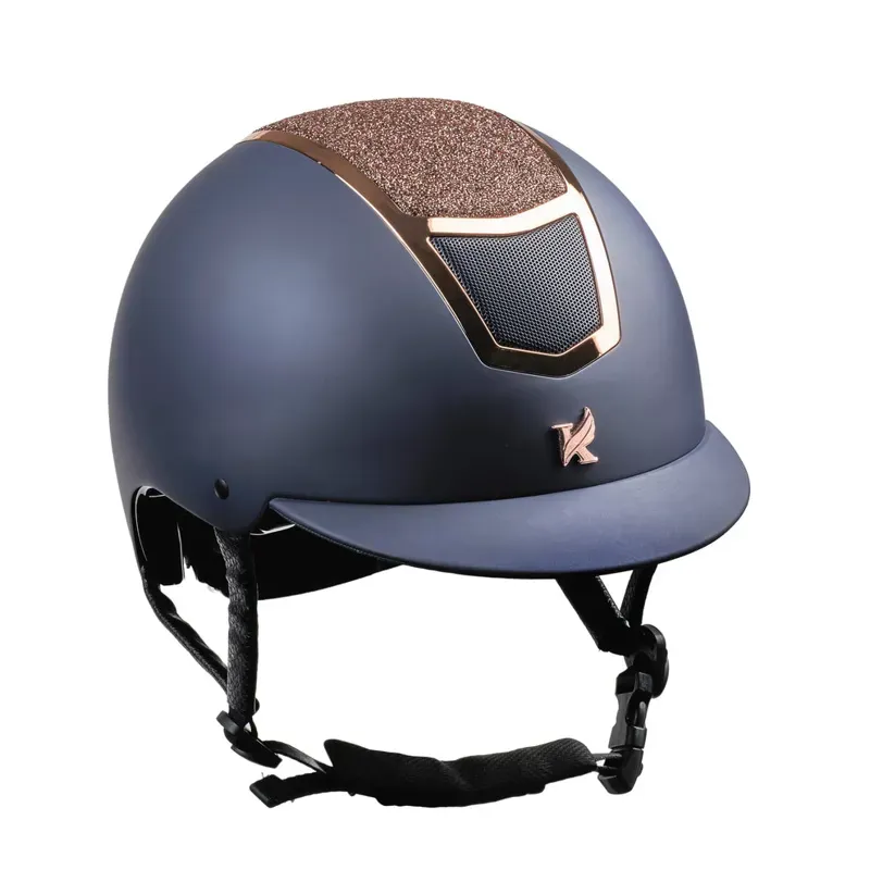 Karben 56-58cm Valentina Riding Hat in Navy/Rose Gold