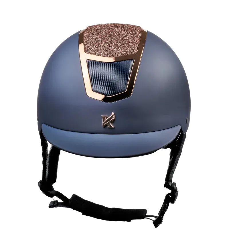 Karben 56-58cm Valentina Riding Hat in Navy/Rose Gold-1