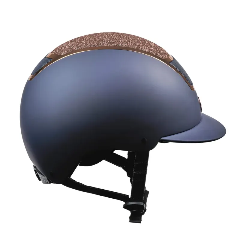 Karben 56-58cm Valentina Riding Hat in Navy/Rose Gold-3
