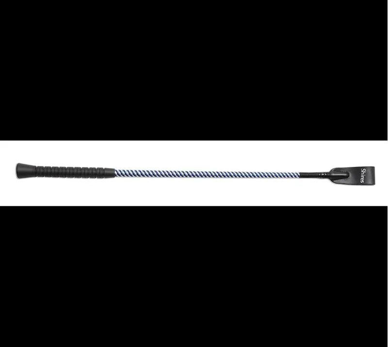 Shires 21 Inch Rubber Grip Whip in Blue