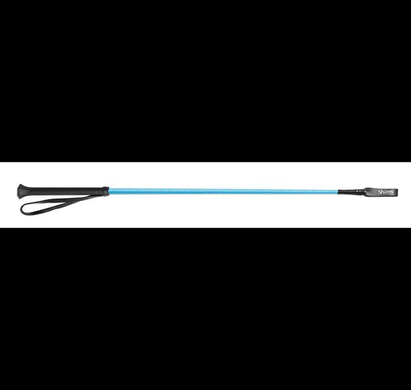 Shires 26 Inch Reflective Thread Stem Whip In Blue