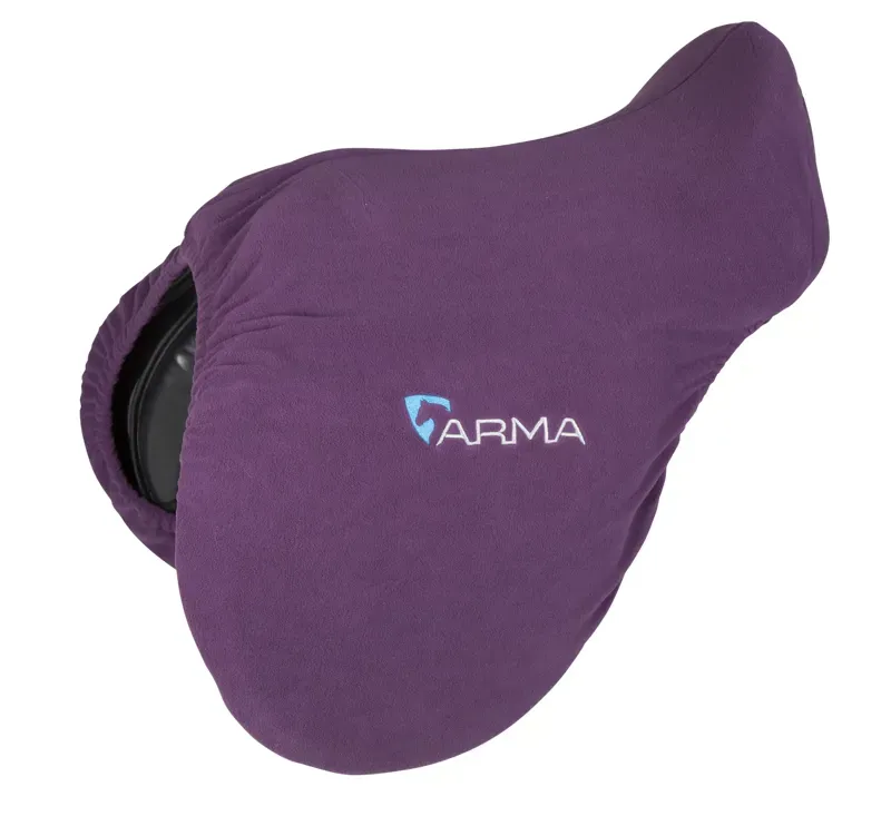 Arma fleece saddle cover purple