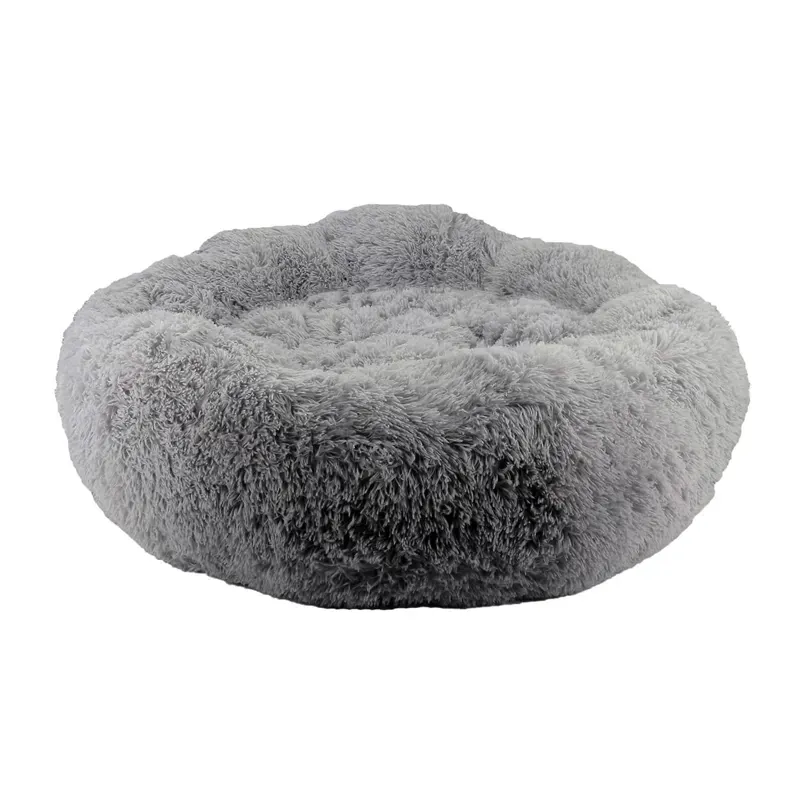 Ancol 100cm Sleepy Paws Super Plush Donut Bed in Slate Grey