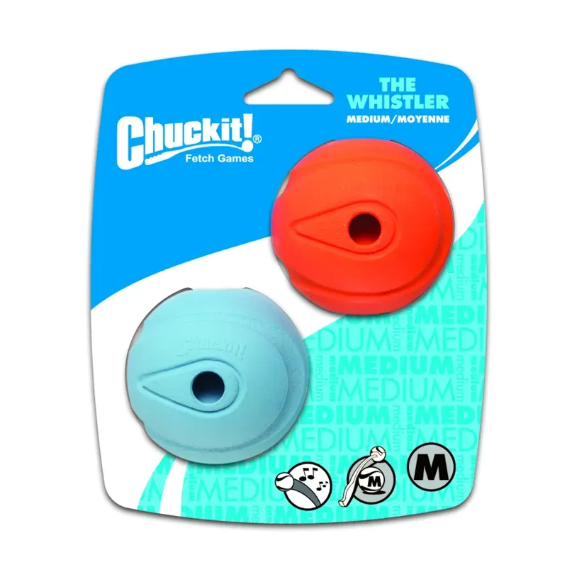 Chuckit Whistler Ball Medium - Twin Pack