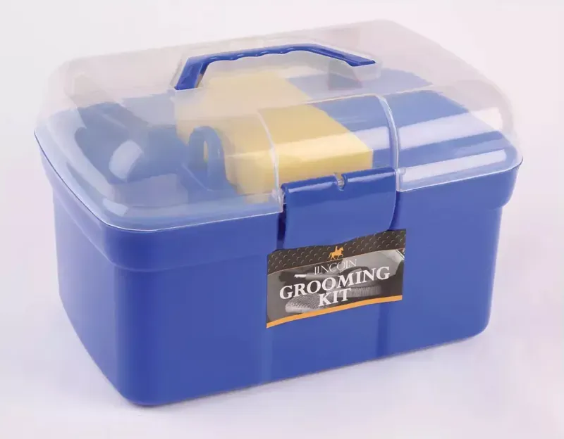 Lincoln Horse Care Accessories Grooming Kit in Blue