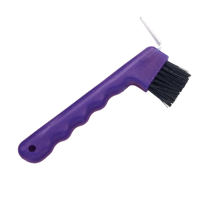 Lincoln Horse Care Accessories Hoof Pick w/Brush in Purple