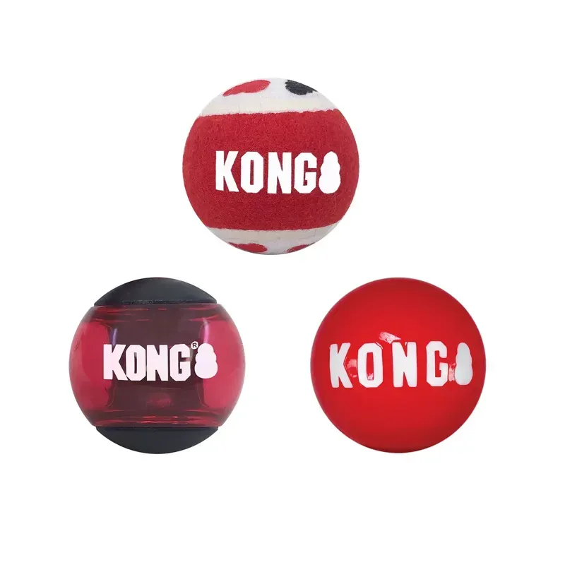 Kong Large 3 Pack Signature Balls in Assorted
