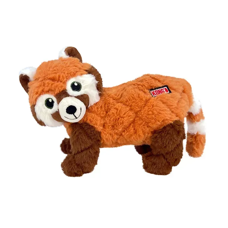 Kong Medium Scampers Red Panda Dog Toy in Red