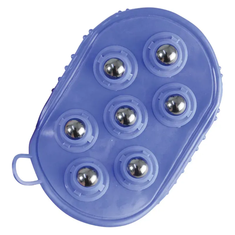 Hy Shine Rubber Massage Mitt in Blue
