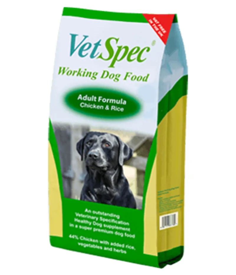 VetSpec Chicken Rice 15kg Working Dog Adult Formula