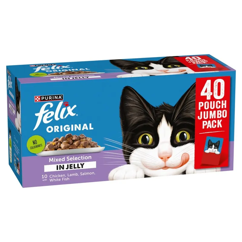 Felix Adult Original Mixed Selection in Jelly - 40 pouches