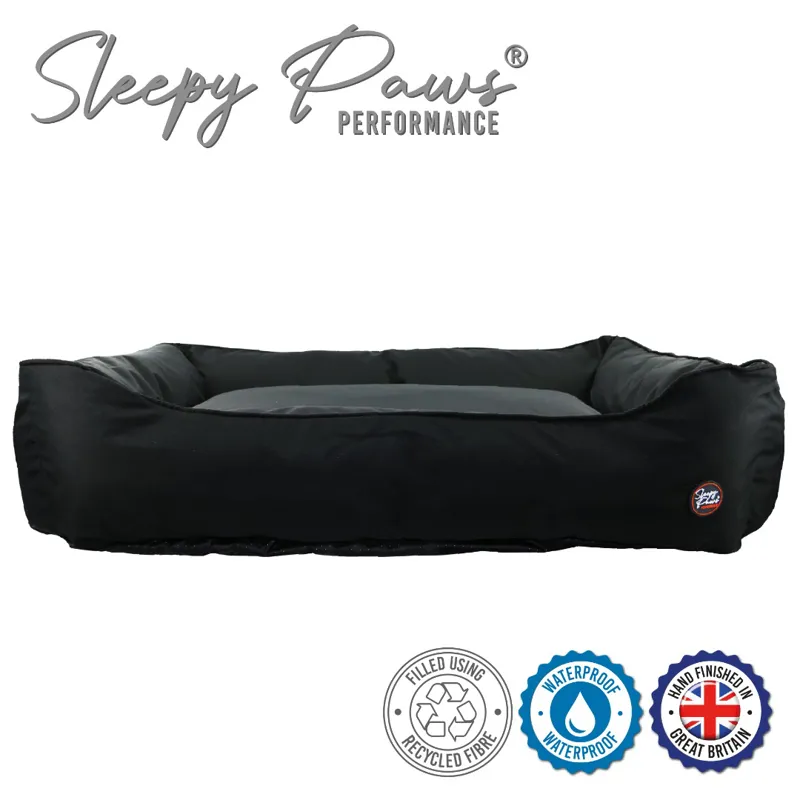 Ancol Black Waterproof Dog Bed - 78x90cm