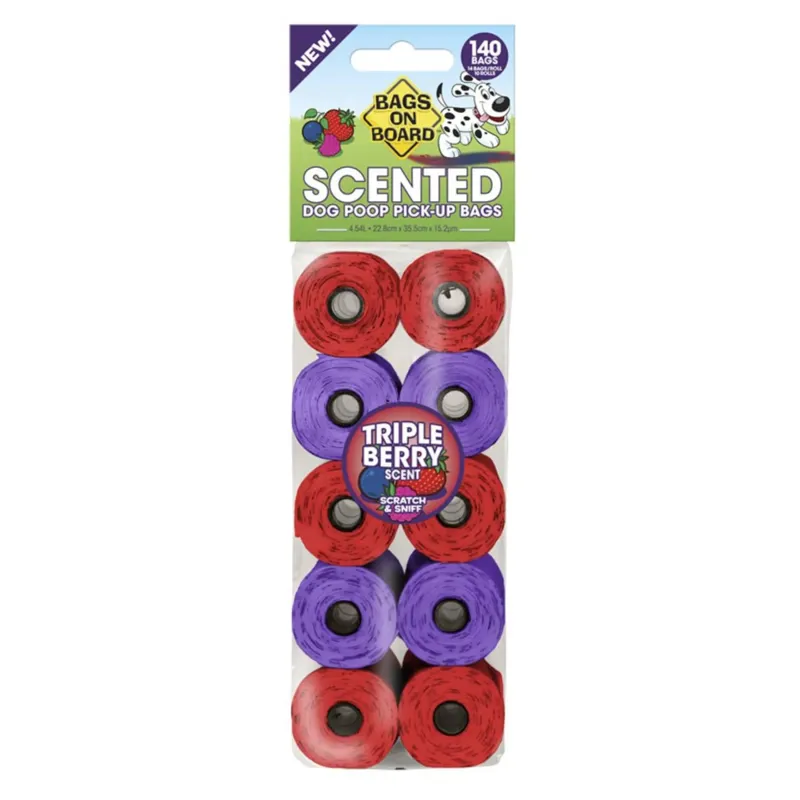Bags On Board Fashion Poop Bag Triple Berry