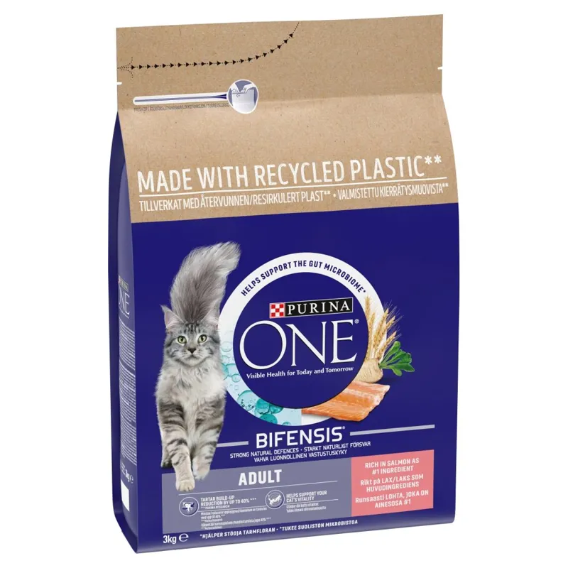 Purina One Adult Cat Salmon Wholegrain 3kg