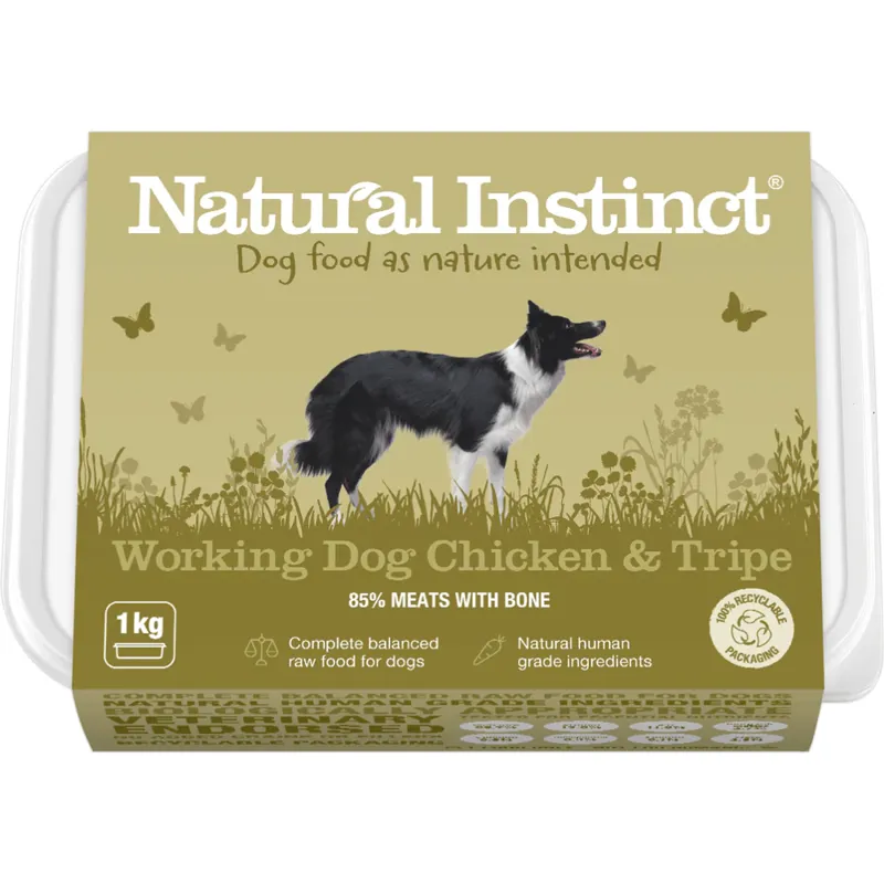 Natural Instinct Working Dog Chicken and Tripe 1kg